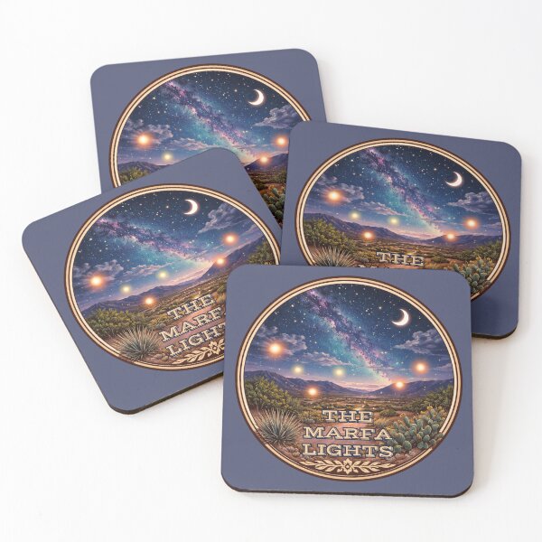 Item preview, Marfa Lights Vintage Desert Night Sky Illustration – West Texas Mystery Lights Art Work designed and sold by SimplyJasper.