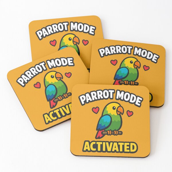 Item preview, Parrot Mode Activated – Cute Minimalist Parrot Vector Design with Hearts | Funny Bird Lover Graphic designed and sold by DesignHouse07.