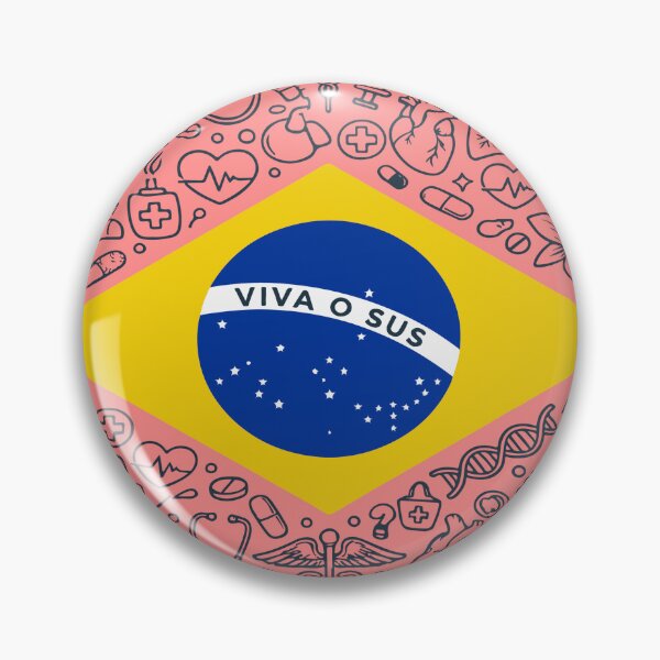 Item preview, Brazil Flag Viva o SUS - Public Health Support Art (Rio de Janeiro) designed and sold by edstorebeaches.