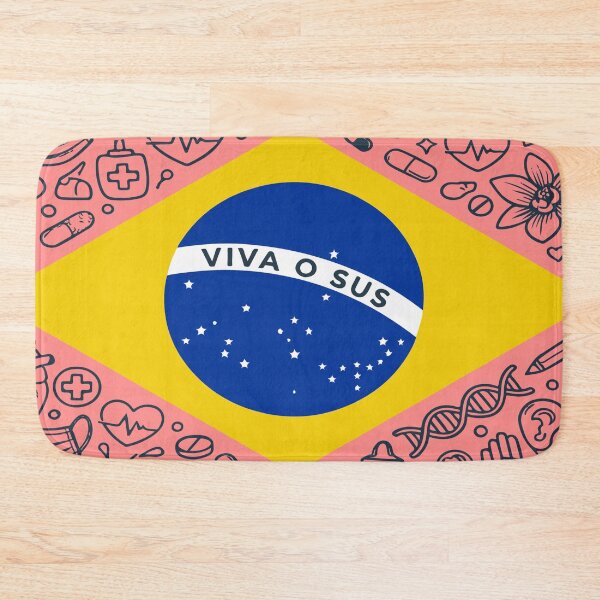Item preview, Brazil Flag Viva o SUS - Public Health Support Art (Rio de Janeiro) designed and sold by edstorebeaches.