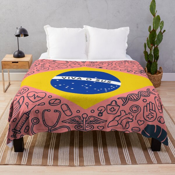Item preview, Brazil Flag Viva o SUS - Public Health Support Art (Rio de Janeiro) designed and sold by edstorebeaches.