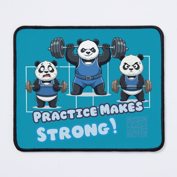 Item preview, Strong Panda Weightlifting – Practice Makes Strong designed and sold by jindezign.