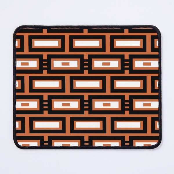 Item preview, Retro Geometric Seamless Pattern With Rectangular Tiles In Brown, Black And White designed and sold by studioart.