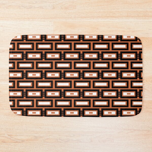 Item preview, Retro Geometric Seamless Pattern With Rectangular Tiles In Brown, Black And White designed and sold by studioart.
