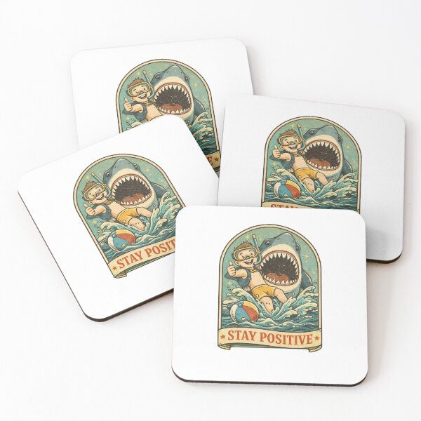 Item preview, Stay Positive Shark Humor designed and sold by Cheershirts.