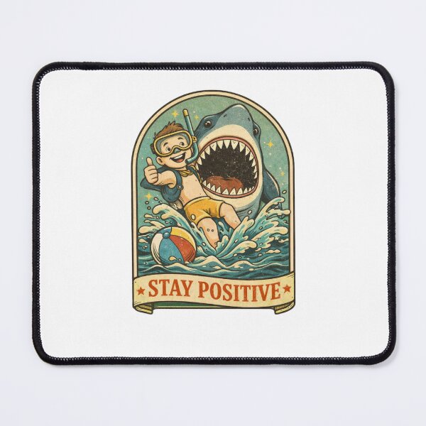 Item preview, Stay Positive Shark Humor designed and sold by Cheershirts.