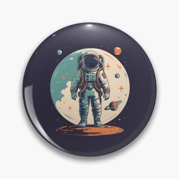 Artikelvorschau, Cosmic Explorer 04 | Retro Astronaut on Space Platform entworfen und verkauft von NK-Studios .