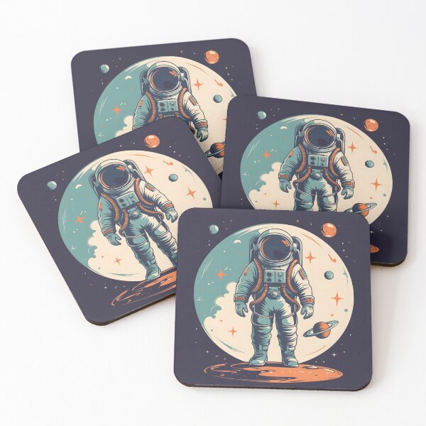 Item preview, Cosmic Explorer 04 | Retro Astronaut on Space Platform designed and sold by NK-Studios .