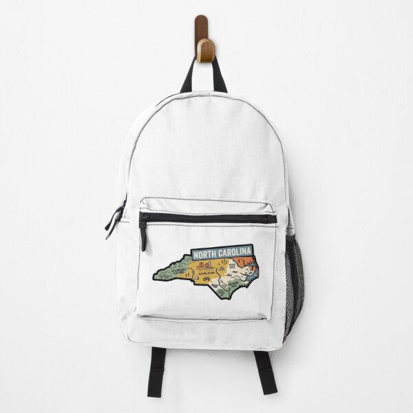 Item preview, North Carolina Illustrated Map – Hand-Drawn Rivers & Nature Adventure Sketch designed and sold by Paper Drip.