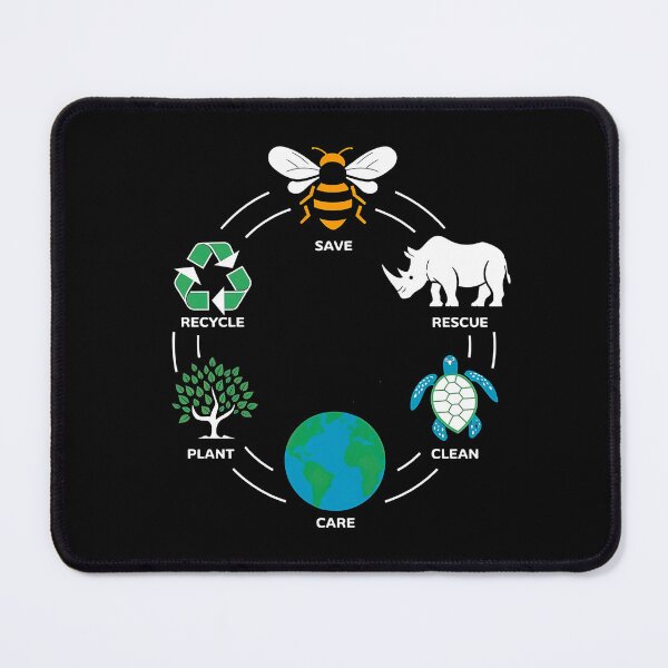 Item preview, Save Earth Recycle Plant Rescue Clean Care Eco Awareness Nature Design designed and sold by TrendPrinter.