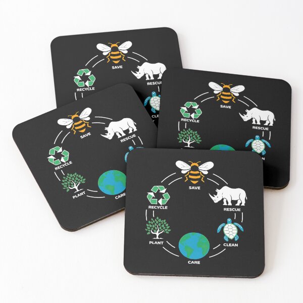 Item preview, Save Earth Recycle Plant Rescue Clean Care Eco Awareness Nature Design designed and sold by TrendPrinter.