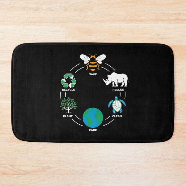 Item preview, Save Earth Recycle Plant Rescue Clean Care Eco Awareness Nature Design designed and sold by TrendPrinter.