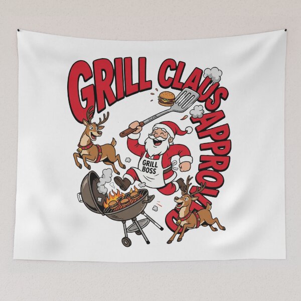 Item preview, funny grill claus christmas cookout santa meme designed and sold by ArtDesignTp.