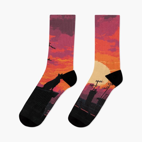Item preview, Pixel Rooftop Cat at Sunset designed and sold by Rtymer.