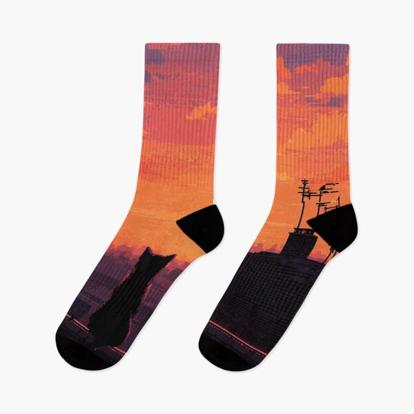 Item preview, Pixel Rooftop Cat at Sunset designed and sold by Rtymer.