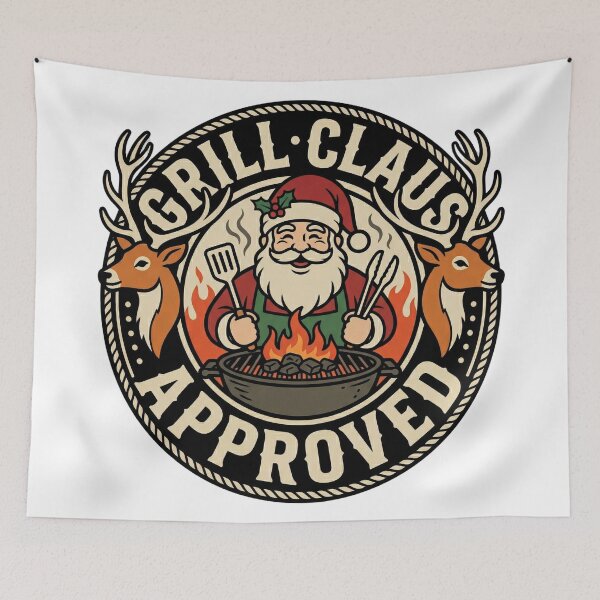 Item preview, grill claus funny bbq christmas holiday meme designed and sold by ArtDesignTp.