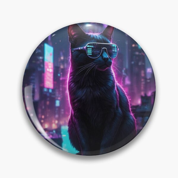 Item preview,  Neon Cyberpunk Cat designed and sold by SoloSlip.