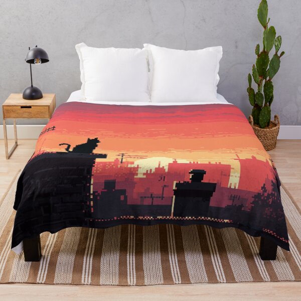 Item preview, Pixel Rooftop Cat at Sunset designed and sold by Rtymer.