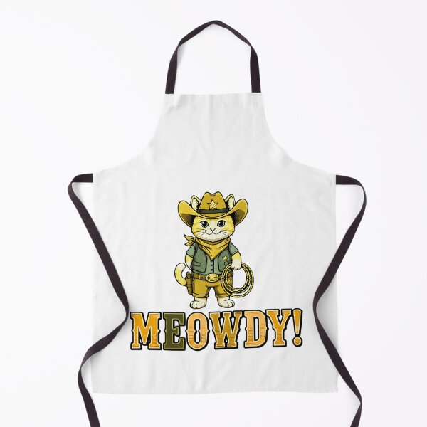 Item preview, funny meowdy cat cowboy western rodeo humor designed and sold by ArtDesignTp.