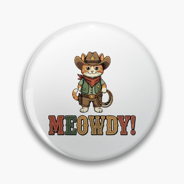 Item preview, meowdy cat cowboy funny western feline rodeo art designed and sold by ArtDesignTp.