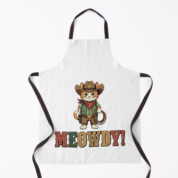 Item preview, meowdy cat cowboy funny western feline rodeo art designed and sold by ArtDesignTp.