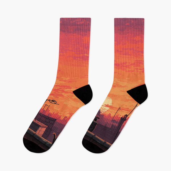 Item preview, Pixel Rooftop Cat at Sunset designed and sold by Rtymer.