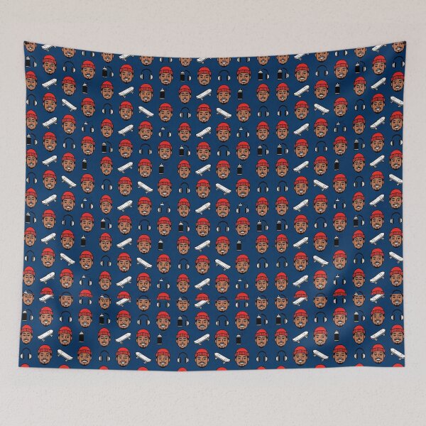 Item preview, Urban Skater Boy Pattern - Red Beanie Style designed and sold by edstorebeaches.