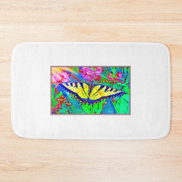 Item preview, Tiger Swallowtail Butterfly on Mountain Laurel Flowers, Digital Art designed and sold by AMacGPhilly.