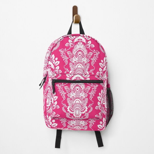 Item preview, Hot Pink White Henna Bandana Style designed and sold by TheBohemianLark.
