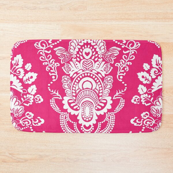 Item preview, Hot Pink White Henna Bandana Style designed and sold by TheBohemianLark.