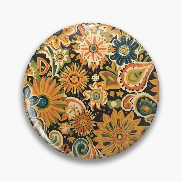 Item preview, Vintage Organic Paisley Abstract Retro Fashion Print designed and sold by NK-Studios .