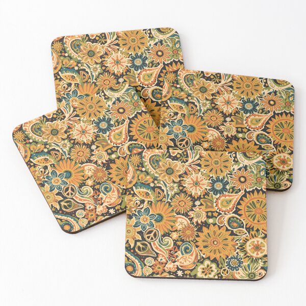 Item preview, Vintage Organic Paisley Abstract Retro Fashion Print designed and sold by NK-Studios .