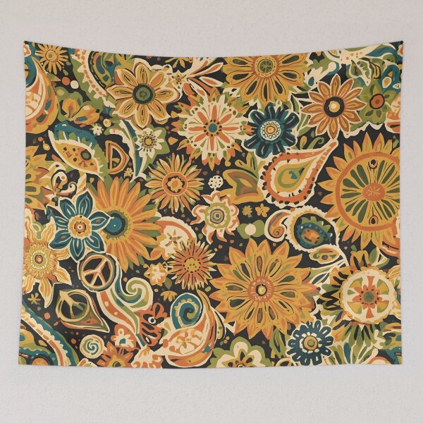 Item preview, Vintage Organic Paisley Abstract Retro Fashion Print designed and sold by NK-Studios .