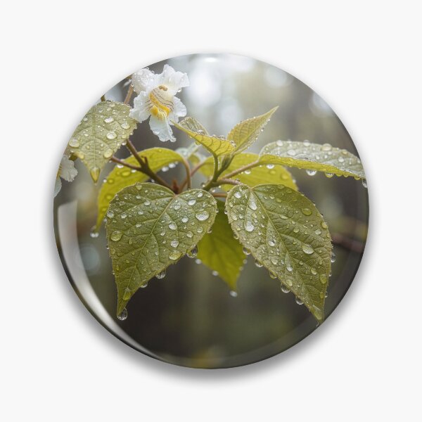Item preview, Budding Catalpa Leaves and Blossoms on Rainy Day designed and sold by Tridentulus.