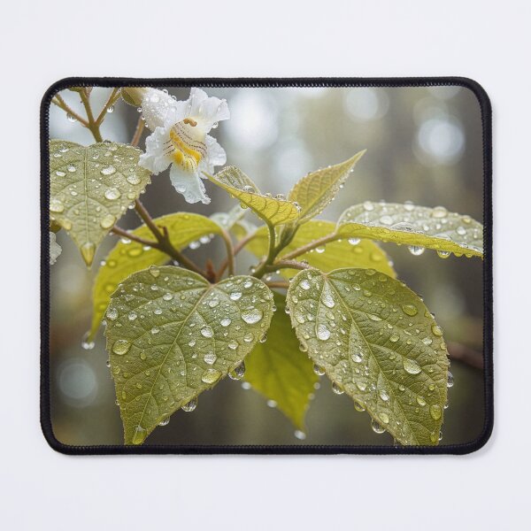 Item preview, Budding Catalpa Leaves and Blossoms on Rainy Day designed and sold by Tridentulus.