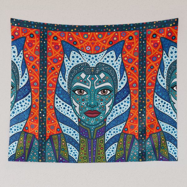 Item preview, Ahsoka Tano — Star Wars Dotwork Pop Art | Pointillist Cosmic Portrait designed and sold by  Ojo de Lilith.
