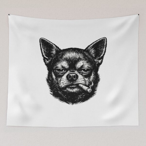 Item preview, Smoking Chihuahua, Vintage Y2K Grunge Dog Graphic Funny designed and sold by faridman.
