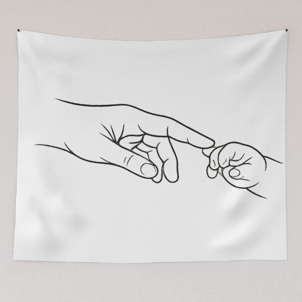 Item preview, Parent & Baby Hands Minimalist – Line Art Love Design designed and sold by TaliVibes.