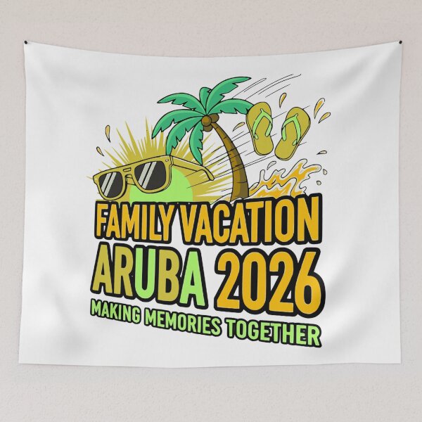 Item preview, matching aruba family vacation 2026 tropical art designed and sold by ArtDesignTp.