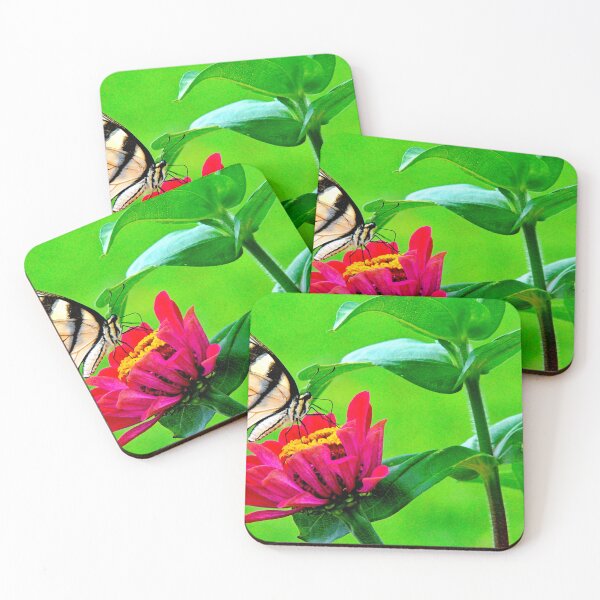 Item preview, Tiger Swallowtail Butterfly on Zinnia designed and sold by AMacGPhilly.