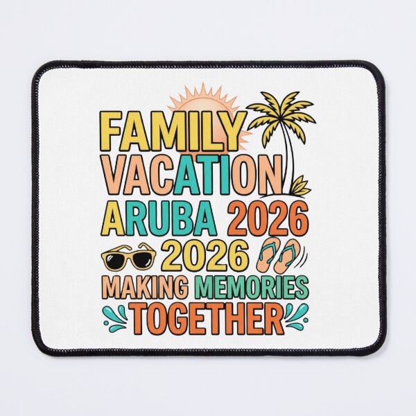 Item preview, tropical aruba family trip 2026 beach vacation art designed and sold by ArtDesignTp.