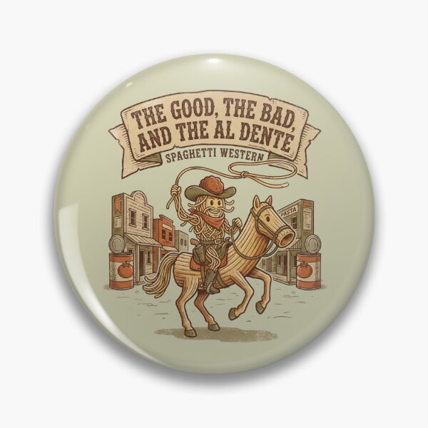 Item preview, The Good The Bad and The Al Dente Spaghetti Western Funny Pasta Cowboy designed and sold by Milasneeze.