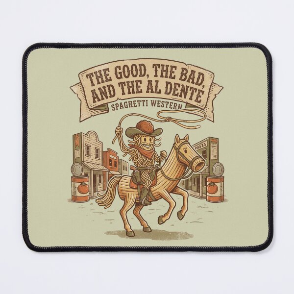 Item preview, The Good The Bad and The Al Dente Spaghetti Western Funny Pasta Cowboy designed and sold by Milasneeze.