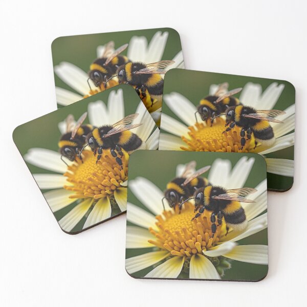 Item preview, Bumble bees on daisy designed and sold by laurakerr.