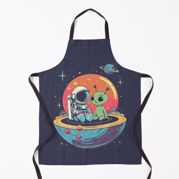Item preview, Cosmic Explorer 06 | Retro Astronaut and Alien Friend on Space Platform designed and sold by NK-Studios .