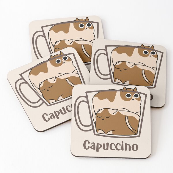 Item preview, Kawaii kitten cappuccino coffee designed and sold by StellarBees.