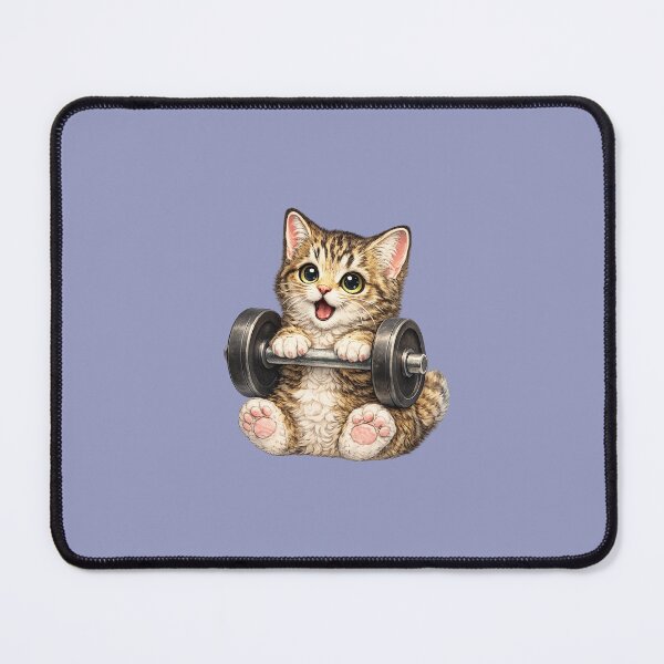 Item preview, kitten doing weights designed and sold by PasoaPaso2025.