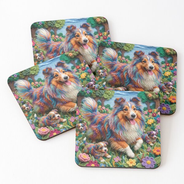 Item preview, Yarn Sheltie Mom and Yarn Puppies designed and sold by Tridentulus.