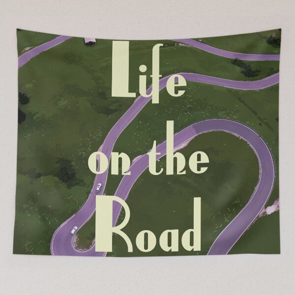 Item preview, Curving Road Through Bright Green Landscape designed and sold by Arturo Daniel Garcia Palomo.