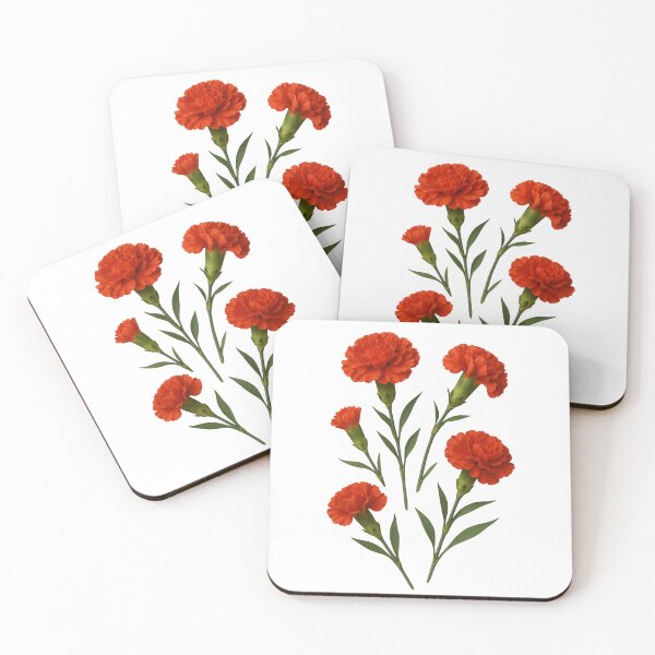 Item preview, Royal Red Carnation Bunch of Flowers Bouquet 2 Shapes Mania designed and sold by Shapes-Mania.